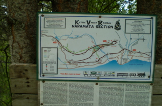 KVR map of Naramata Section, Kettle Valley Railway Naramata Section, 2010-08.